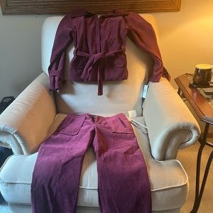 Girls size 12 pantsuit. Maroon. So cute but not worn.